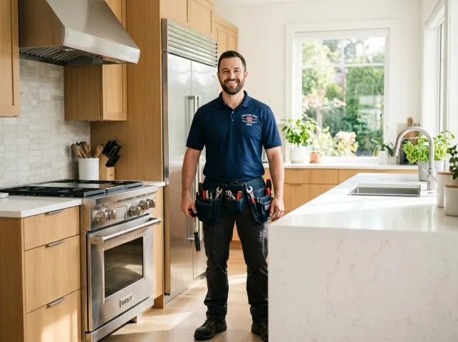 Appliance Repair Hero technician in a Bella Vista, AR kitchen after an appliance repair
